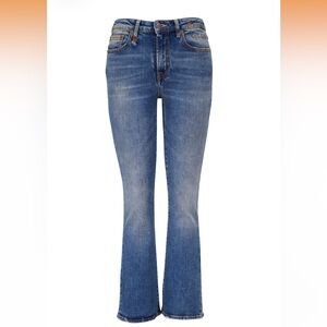 R13 Blue kick flare cropped  Women's Jean